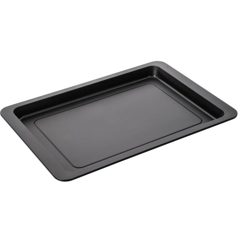 foto del prodotto teglia piastra per pizza e biscotti 42 x 29 x 2,5 cm, in acciaio carbon steel con rivestimento antiaderente colore nero , quantit 1 pezzo, linea