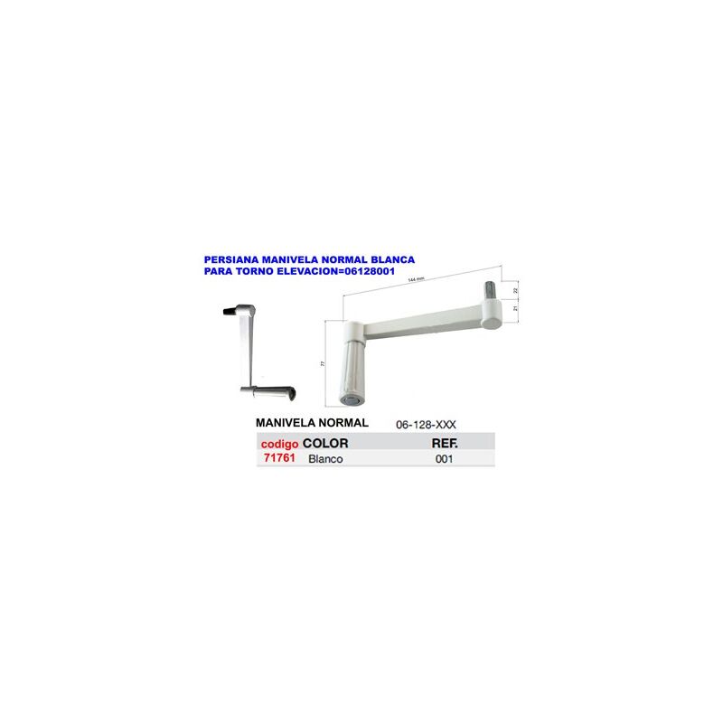 foto del prodotto teicocil otturatore a manovella normale bianco per sollevamento tornio 06128001