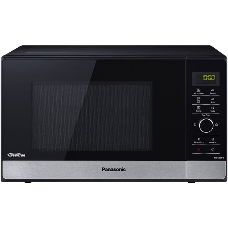 foto del prodotto teka panasonic nn gd38hssug forno microonde inverter e grill con piatto rotante, 23 litri, acciaio inox, 1000 w, grill 1000 w, 17 programmi