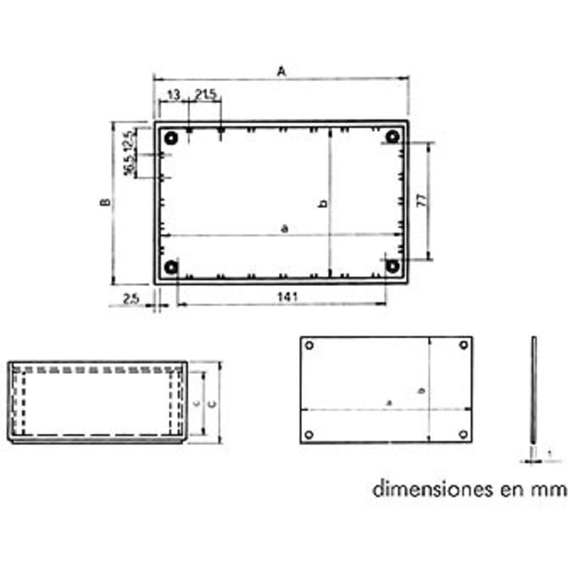 foto del prodotto teko - contenitore ottico in plastica - blu petrolio - 160 x 96 x 61 mm