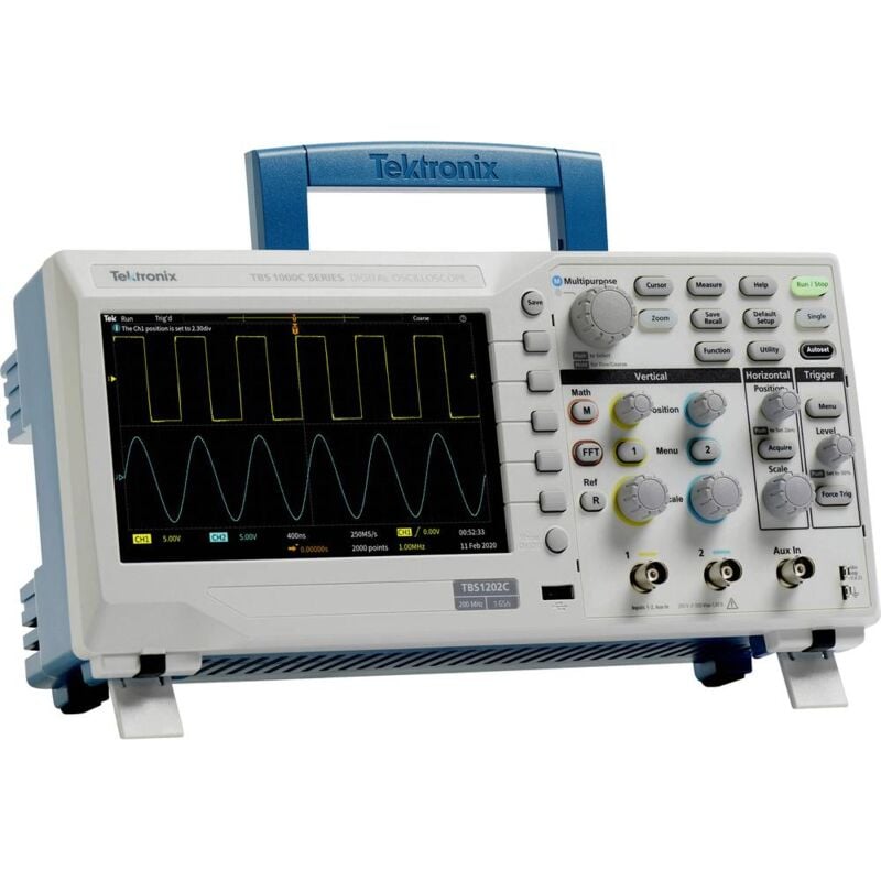 foto del prodotto tektronix tbs1052c oscilloscopio digitale 50 mhz 1 gsa s 20 kpts 8 bit 1 pz.