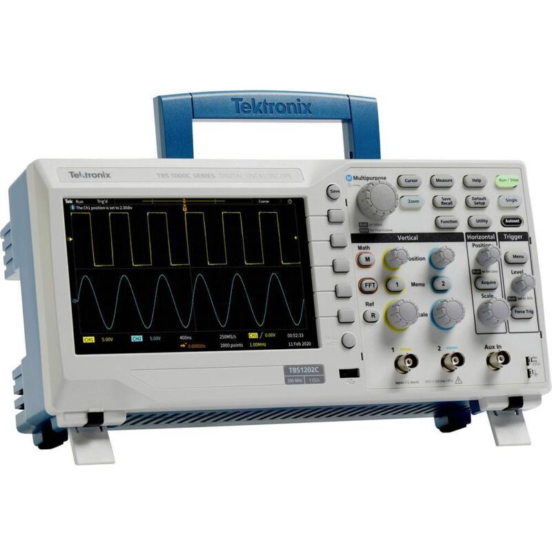 foto del prodotto tektronix tbs1072c oscilloscopio digitale 70 mhz 1 gsa s 20 kpts 8 bit 1 pz.