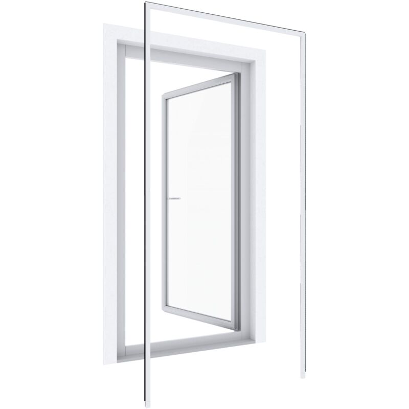 foto del prodotto telaio di montaggio protezione contro gli insetti, premium senza trapano, per porte, accorciabile singolarmente, 125 x 245 cm, bianco, 03858