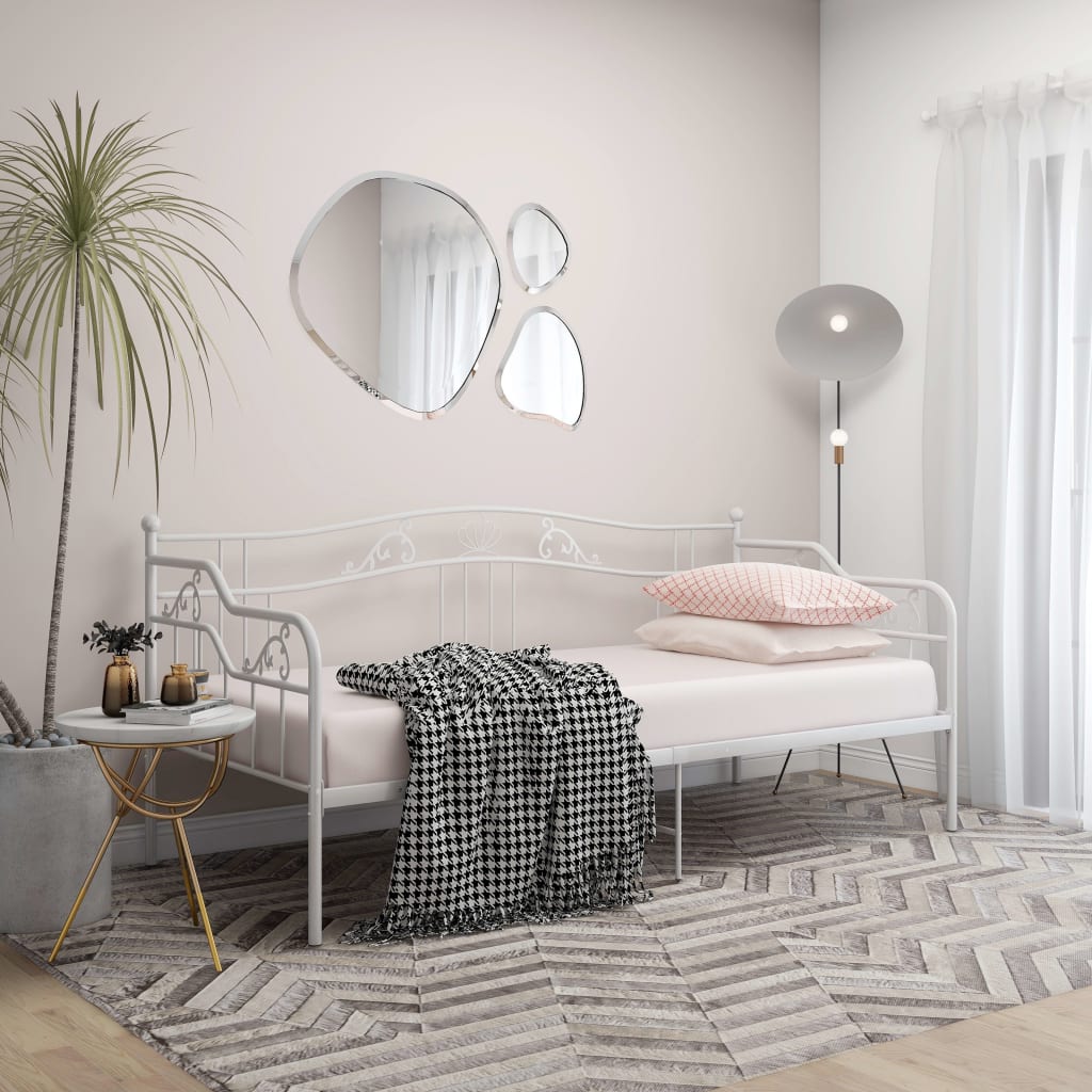 foto del prodotto telaio divano letto bianco in metallo 90x200 cm vidaxl