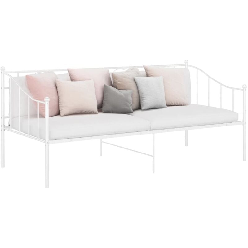 foto del prodotto telaio divano letto bianco in metallo 90x200 cm vidaxl