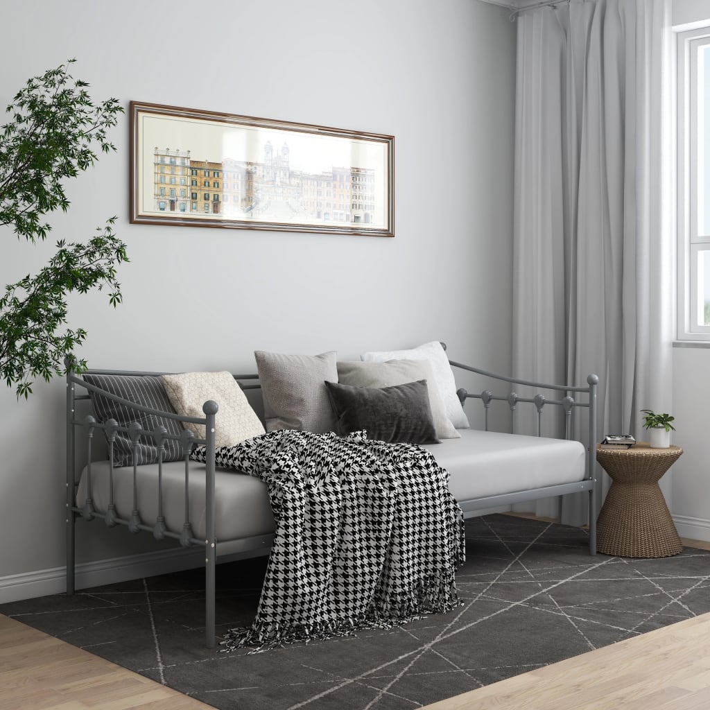 foto del prodotto telaio divano letto grigio in metallo 90x200 cm cod mxl 60909