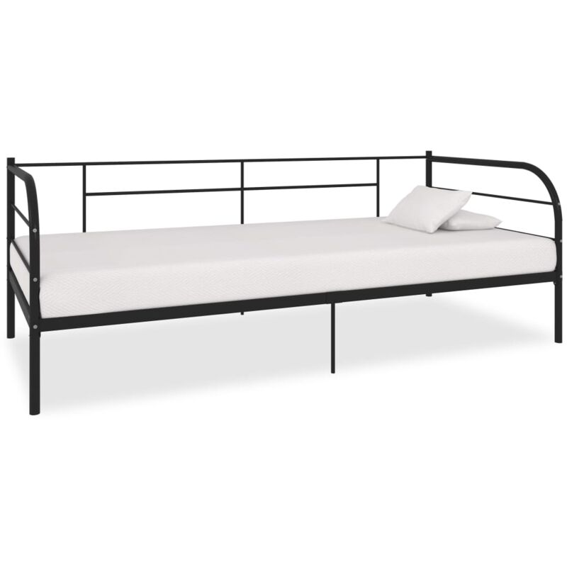foto del prodotto telaio divano letto nero in metallo 90x200 cm vidaxl