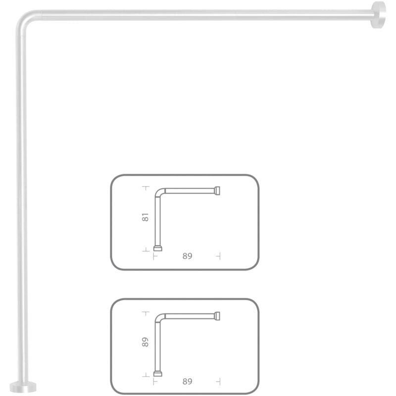 foto del prodotto telaio doccia universale 90x90 80x170 90x85x90 cm bianco