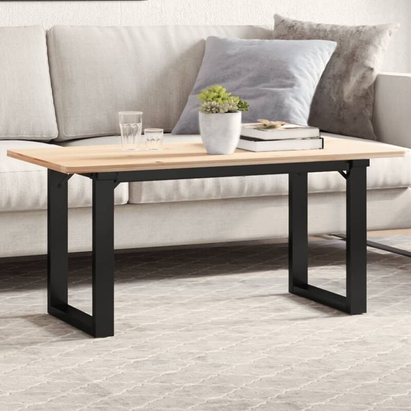 foto del prodotto telaio gambe a o per tavolino da salotto 80x40x43 cm in acciaio - vidaxl