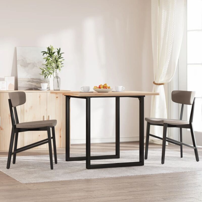 foto del prodotto telaio gambe a o per tavolo da pranzo 60x60x73 cm in acciaio vidaxl