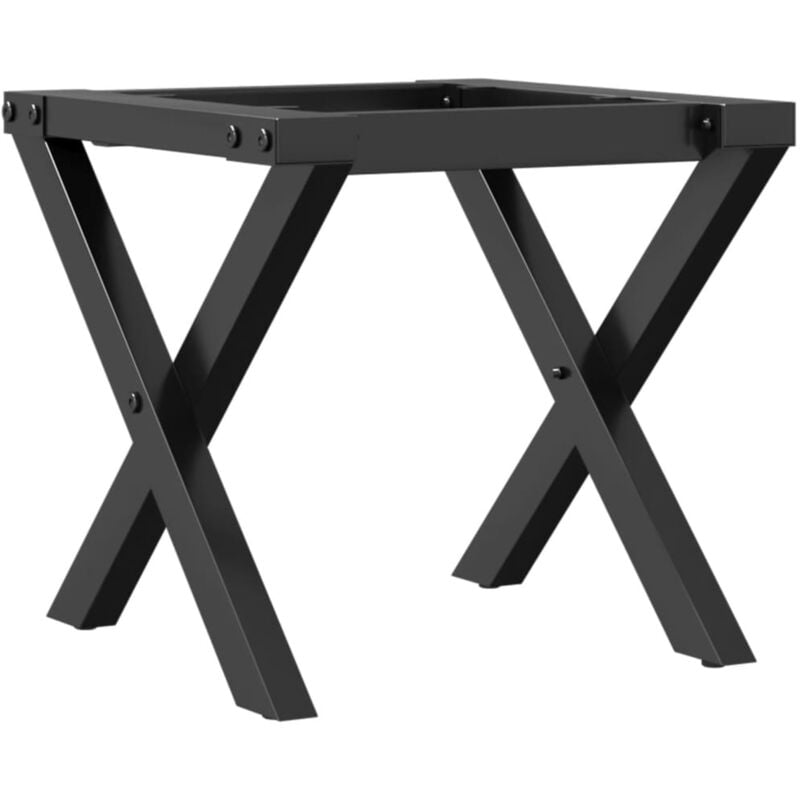 foto del prodotto telaio gambe a x per tavolino da salotto 40x40x33 cm in acciaio vidaxl