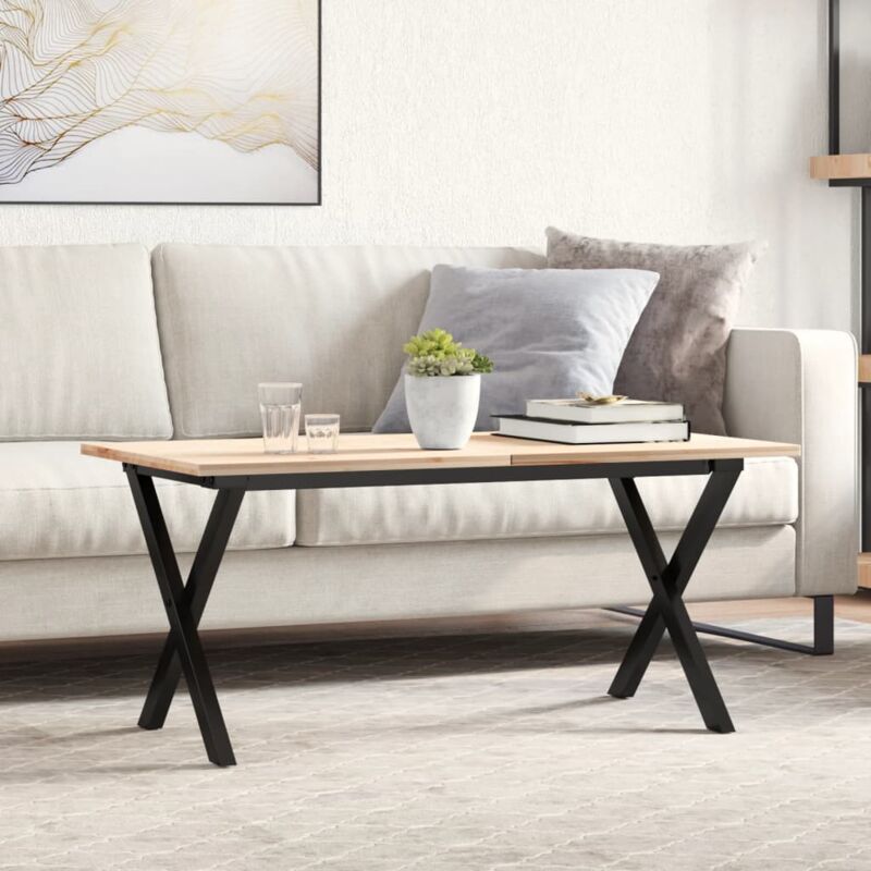 foto del prodotto telaio gambe a x per tavolino da salotto 90x30x43 cm in acciaio vidaxl