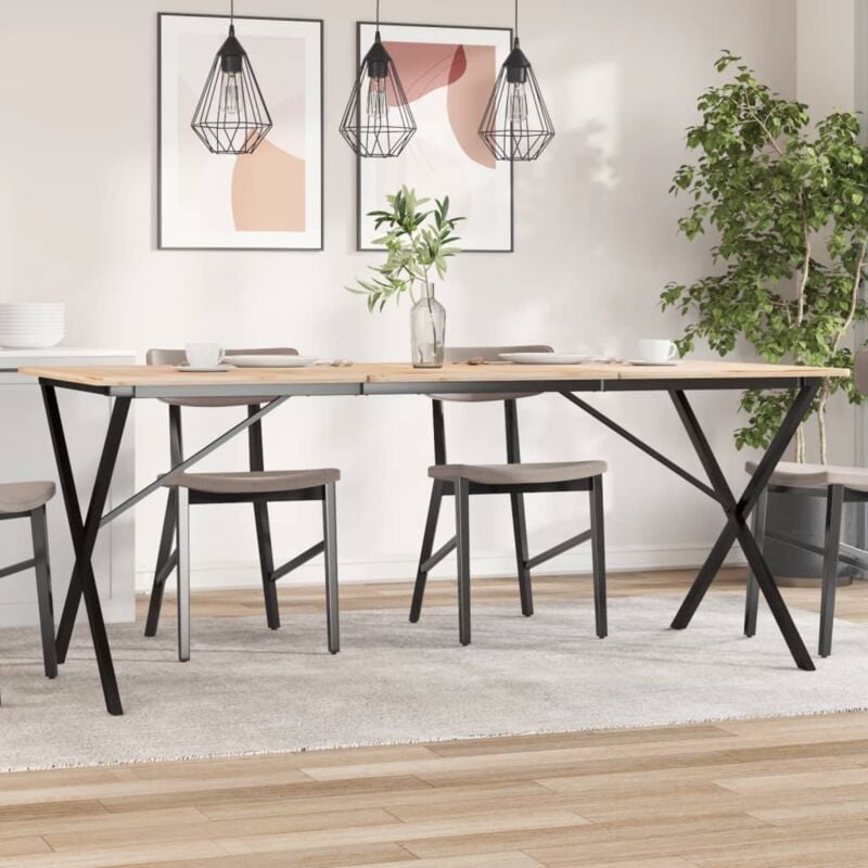 foto del prodotto telaio gambe a x per tavolo da pranzo 160x80x73 cm in ghisa