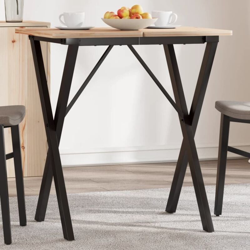 foto del prodotto telaio gambe a x per tavolo da pranzo 40x40x73 cm in acciaio vidaxl