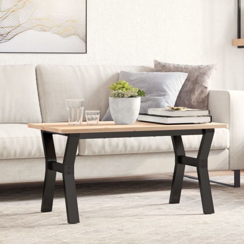 foto del prodotto telaio gambe a y per tavolino da salotto 80x40x43 cm in acciaio vidaxl