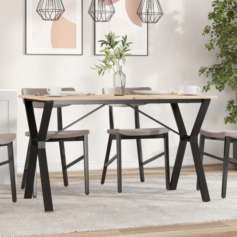 foto del prodotto telaio gambe a y per tavolo da pranzo 120x60x73 cm in acciaio vidaxl