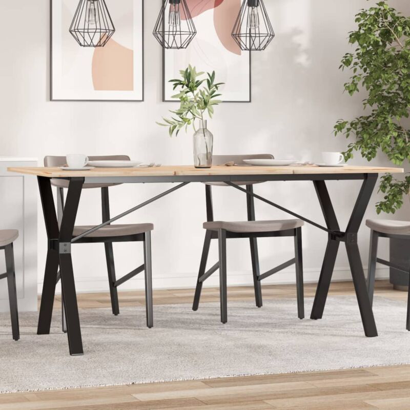 foto del prodotto telaio gambe a y per tavolo da pranzo 140x60x73 cm in acciaio vidaxl
