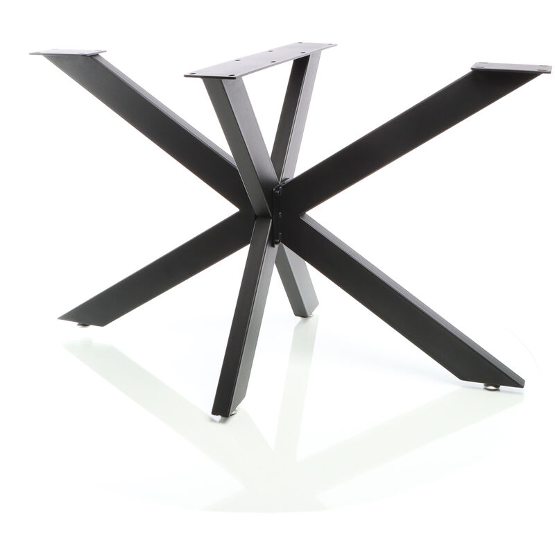 foto del prodotto telaio tavolo a gambe incrociate in acciaio 43x58x98 cm nero struttura tavolo a ragno