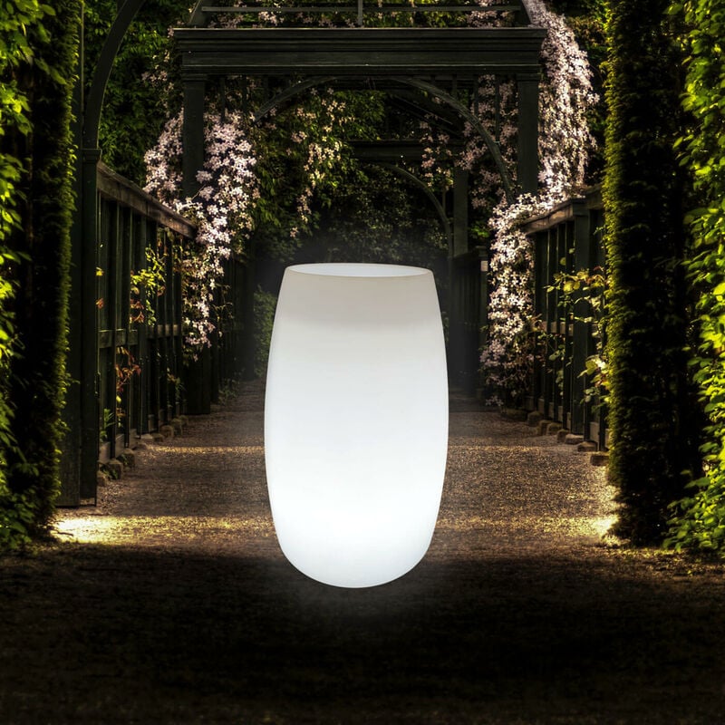 foto del prodotto telcom vaso alto bubble h. cm 75 con luci led col. bianco