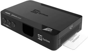 foto del prodotto tele system decoder dvb s2 ts9018 hevc tivusat fhd 10bit hdmi usb lan