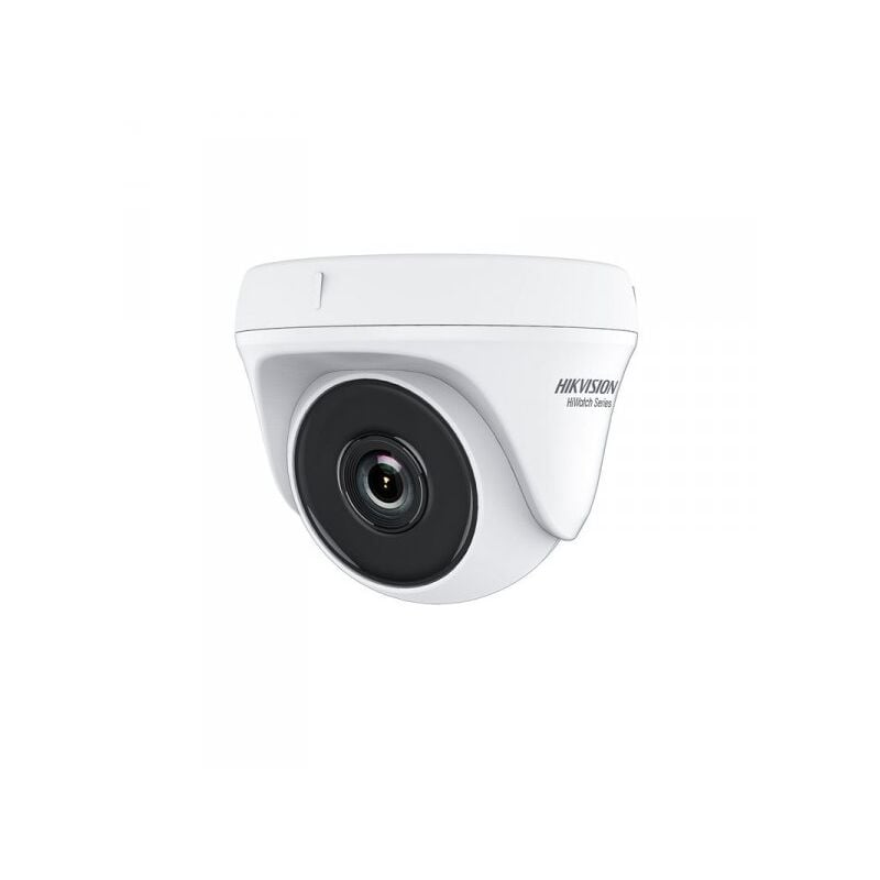 foto del prodotto telecamera analogica turret dome 720p 1mp ottica fissa 3.6mm ip20 osd exir smart ir tvi ahd cvi cvbs carcassa plastica hiwatch hwt t110 p
