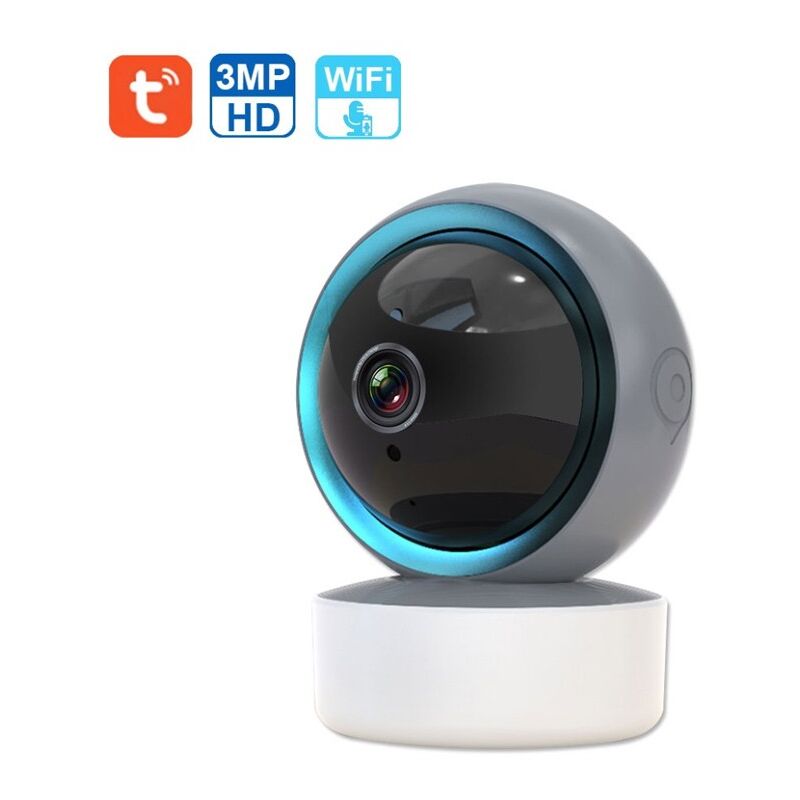 foto del prodotto telecamera di sicurezza panoramica da interno smart wifi 3.0 mp tuya