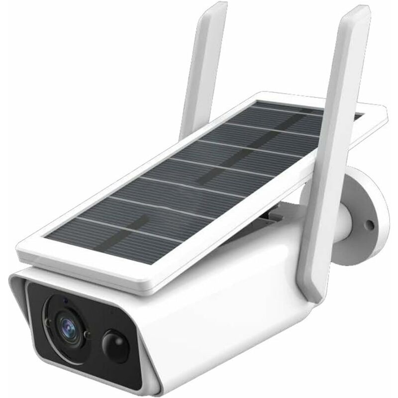 foto del prodotto telecamera di sicurezza wifi solare esterna telecamera di sorveglianza esterna wireless 1080p con rilevamento del movimento pir umano audio