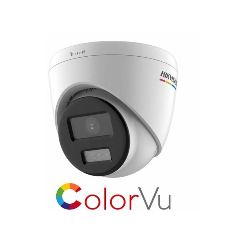 foto del prodotto telecamera dome turret ip 4mp 2,8mm con audio microfono ip67 luce bianca 30m rilevamento movimento 2.0 colorvu hikvision