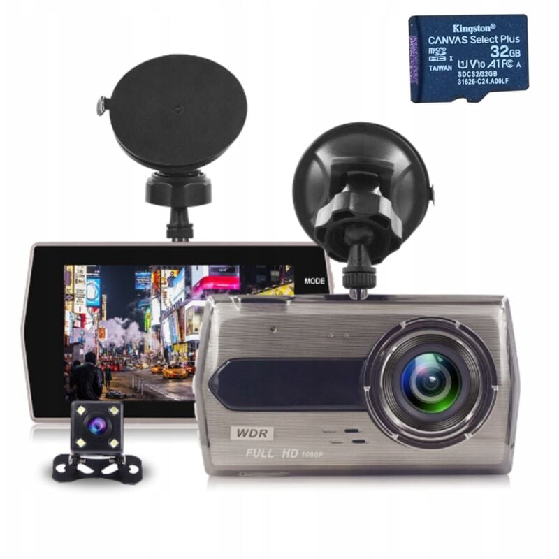 foto del prodotto telecamera driver registratore anteriore posteriore scheda 32gb