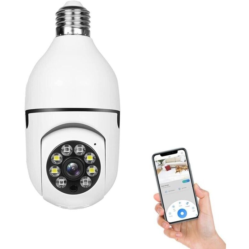foto del prodotto telecamera ip led lampadina e27 wifi smart cam videosorveglianza controllo app