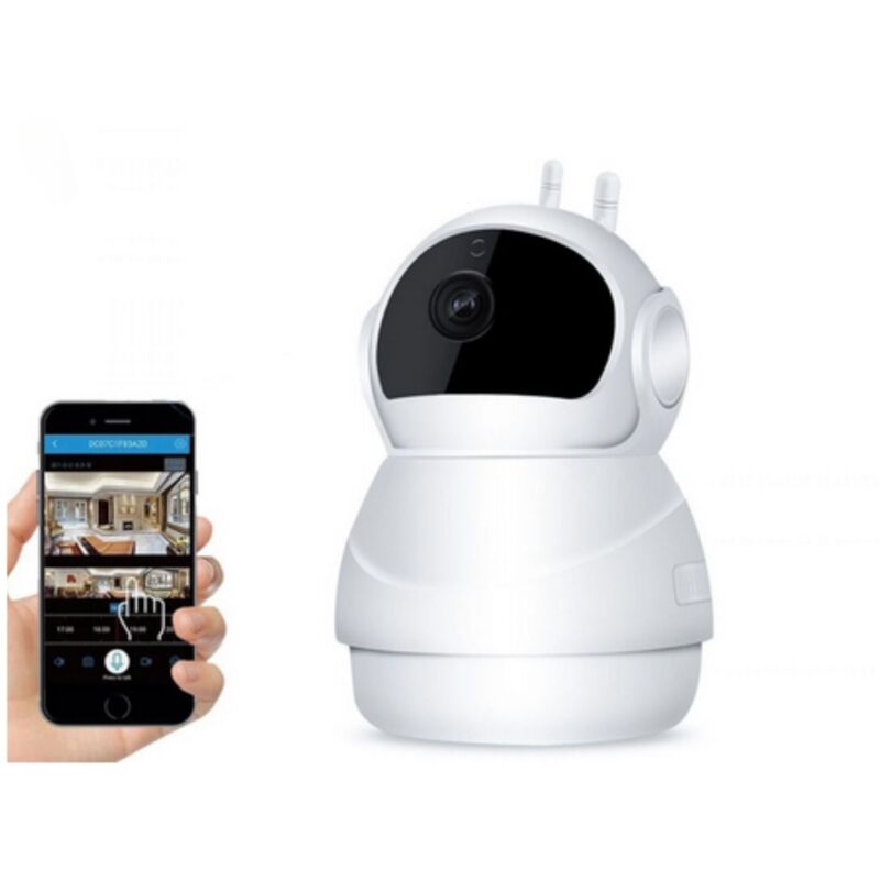 foto del prodotto telecamera ip wifi camera videosorveglianza 2 antenne sicurezza jortan