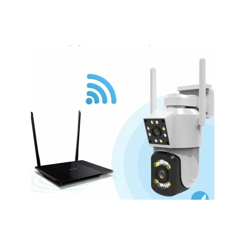 immagine 0 del prodotto telecamera ip wifi dome doppia telecamera rotazione 360 ptz yh a3 90332