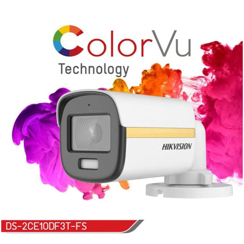 foto del prodotto telecamera mini bullet colorvu 2mp 3,6mm ds-2ce10df3t-f 300512765 - hikvision