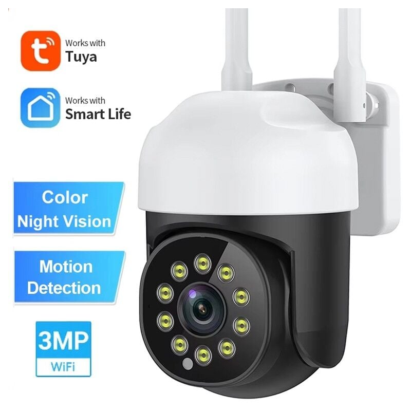 foto del prodotto telecamera mini smart wifi impermeabile ptz 5x 3.0 mp tuya