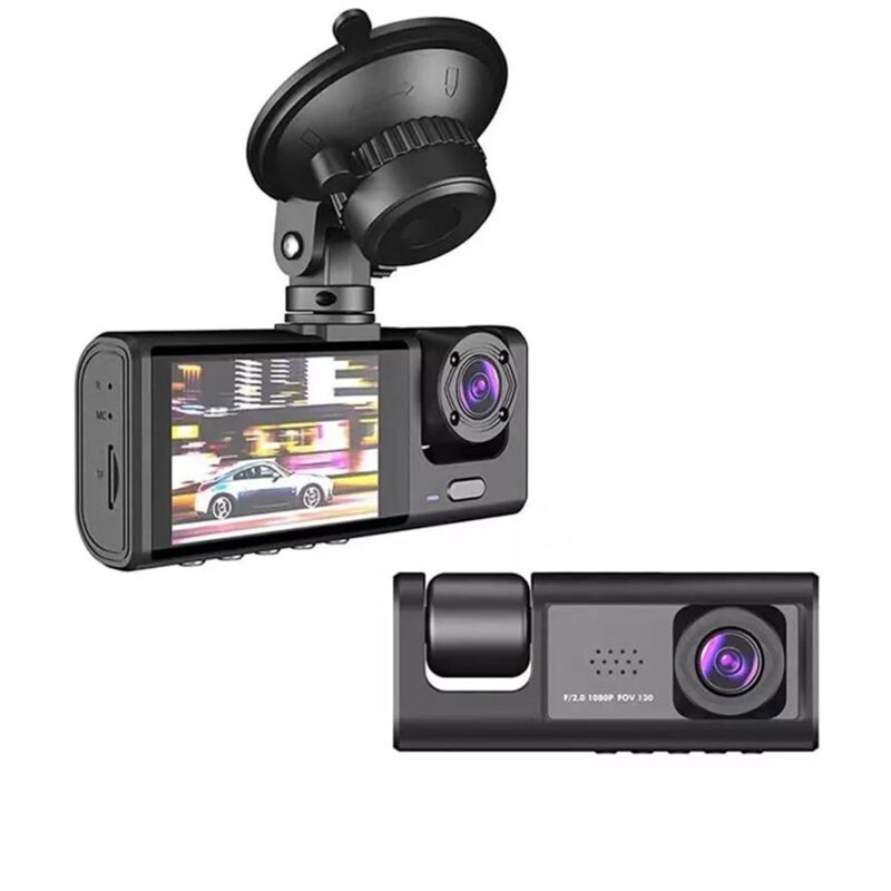foto del prodotto telecamera per auto dashcam full hd dvr car video 3 cam da retromarcia