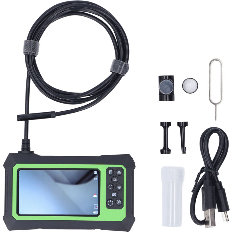 foto del prodotto telecamera per endoscopio ip67 impermeabile obiettivo da 4,3 pollici 8 mm specchio curvo 1080p per manutenzione 5 m 16,4 piedi