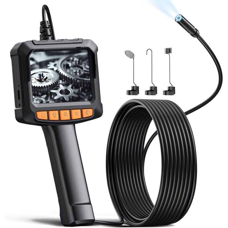 foto del prodotto telecamera per ispezione endoscopica, schermo a colori da 2,4 pollici, telecamera per ispezione endoscopica digitale hd 1080p, telecamera portatile