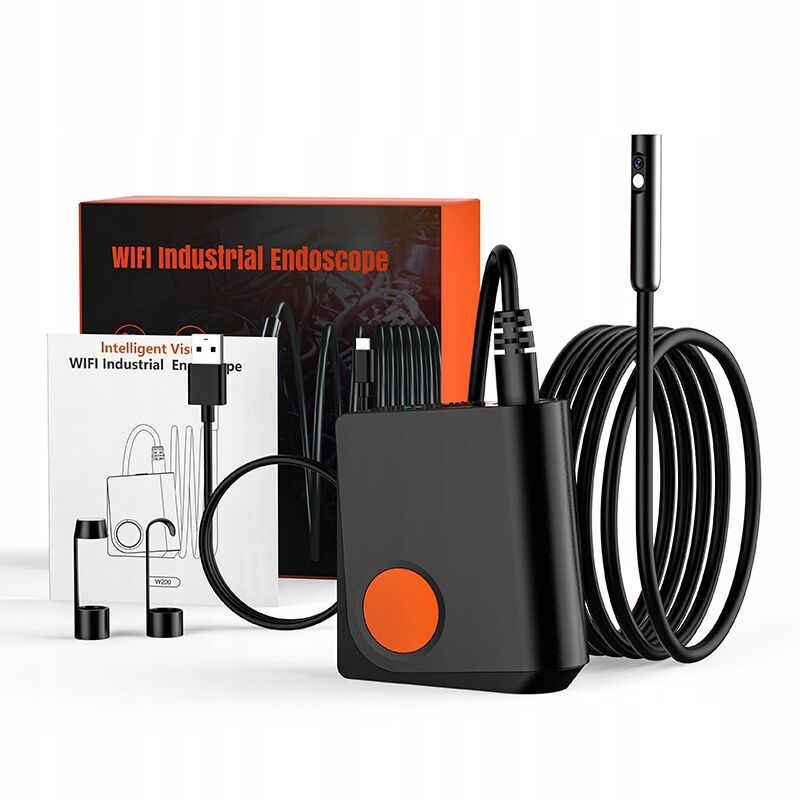 foto del prodotto telecamera per ispezione endoscopio 5.5mm wifi duo applicazione telefonica ip67 led 5m