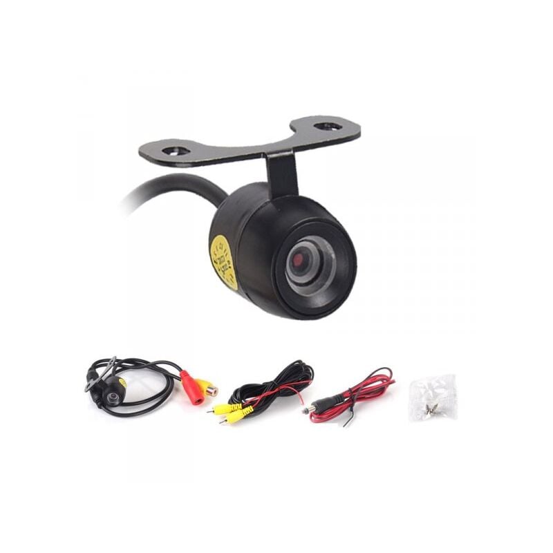 foto del prodotto telecamera retromarcia portatarga rotonda 20mm sensore cmd visione notturna 12v auto ip67