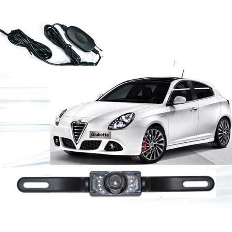 foto del prodotto telecamera retromarcia retrocamera auto camper 7 led wireless infrarossi colori - - trade shop traesio