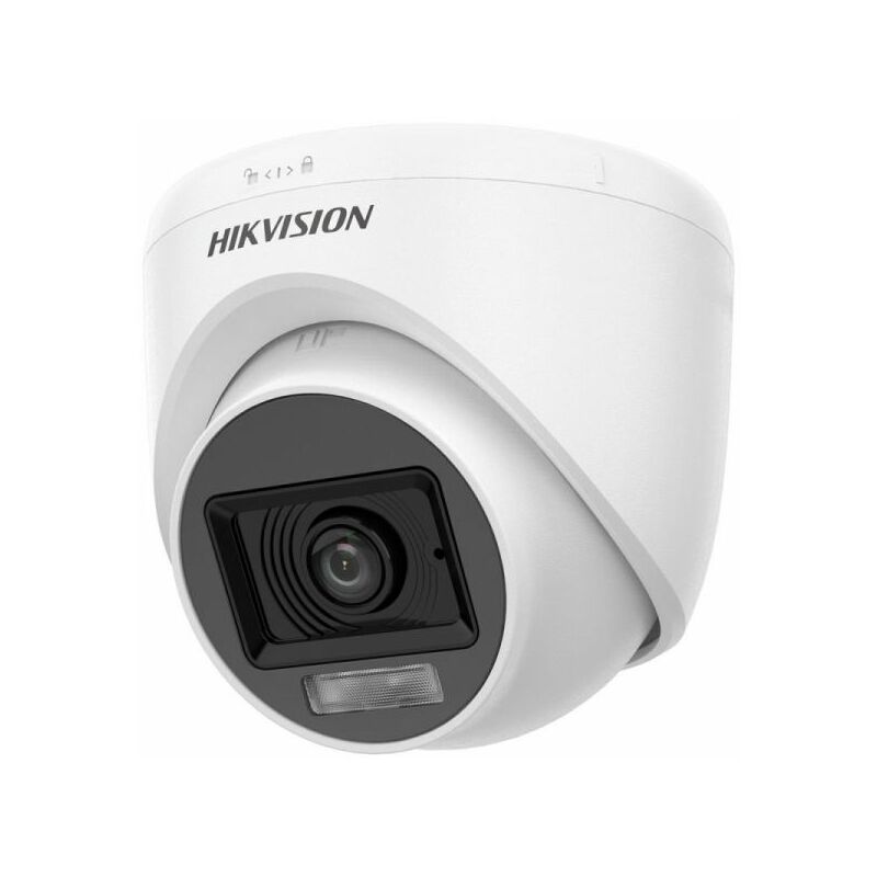 foto del prodotto telecamera turret dome camera 3k 6 mpx con microfono audio 2,8mm dual light ds 2ce76k0t lpfs 2.8 hikvision