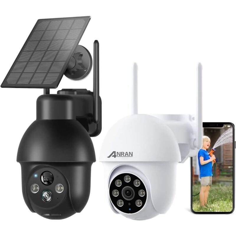immagine 0 del prodotto telecamera videocamere di sorveglianza esterni wireless alimentata a batteria q03 nero 3mp telecamera di monitoraggio cablata p3 bianco 5mp anran