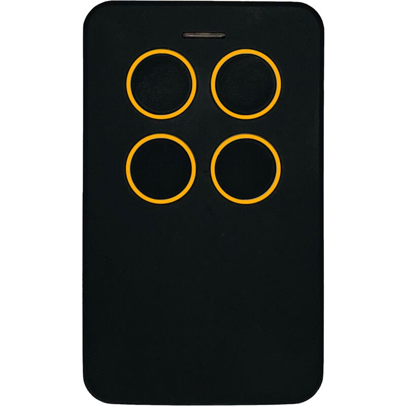 foto del prodotto telecomando cancello automatico rolling code e codice fisso multifrequenza arancione 