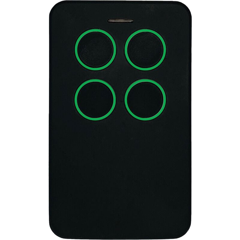foto del prodotto telecomando cancello automatico rolling code e codice fisso multifrequenza verde 