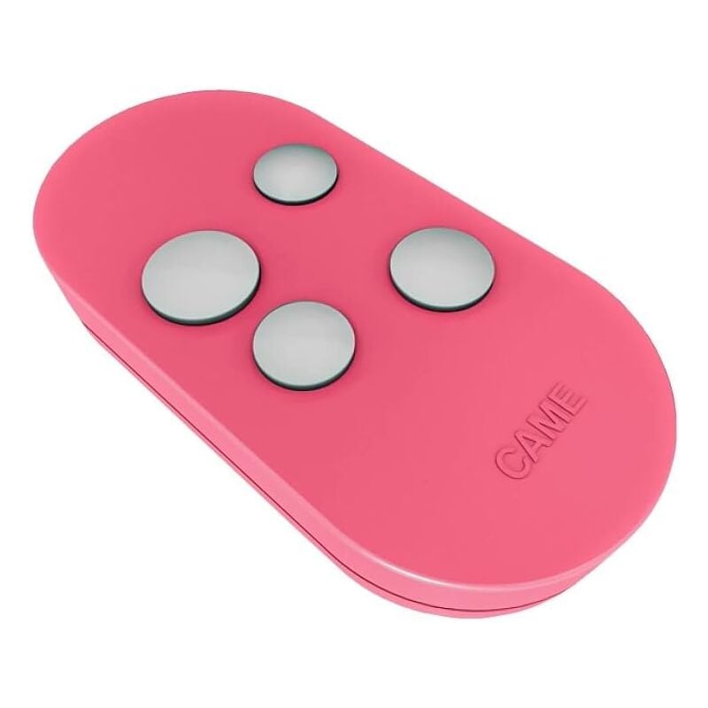 foto del prodotto telecomando cancello rolling code 4 canali dual frequency came topd4rps pink