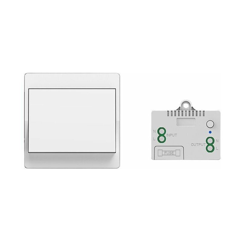 foto del prodotto telecomando e trasmettitore da parete per motori interruttore wireless autoalimentato, senza batteria, telecomando wireless per luci e dispositivi