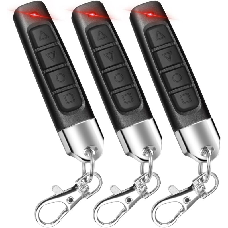 foto del prodotto telecomando per cancelli da 433 mhz in 3 pezzi, telecomando per porte da garage wireless, duplicatore portatile per porte da garage fino a 50 m di
