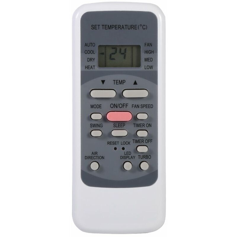 foto del prodotto telecomando per condizionatore d aria serie r51 r51 e r51 ce r51m ce r51d e r51m bge r51m bge, orologio incorporato e timer di accensione spegnimento