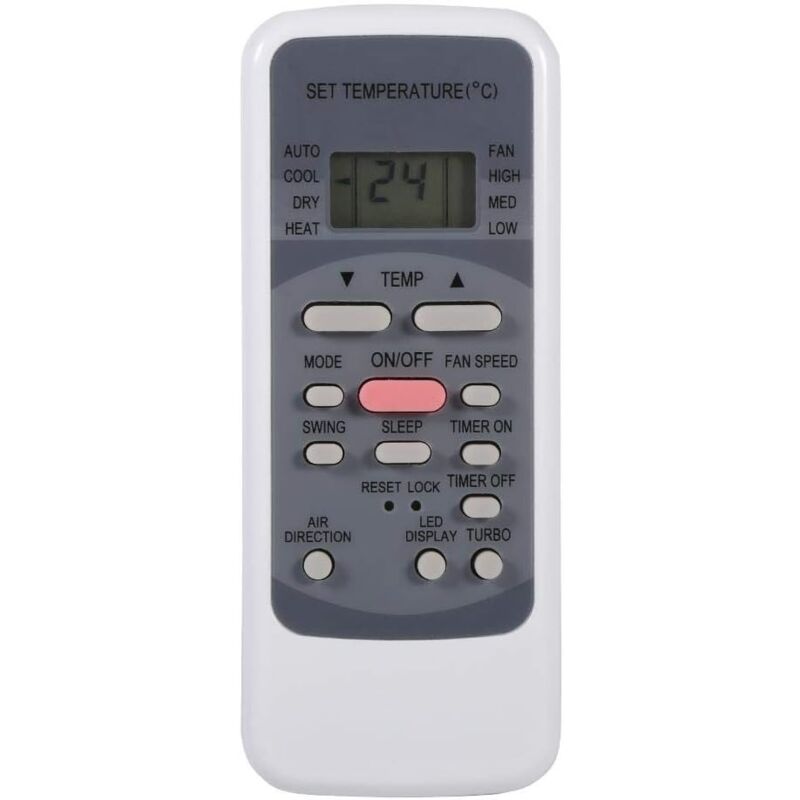 foto del prodotto telecomando per condizionatore d aria, telecomando universale di ricambio per condizionatore d aria midea r51 r51c r51d r51f r51r r51db sollbry