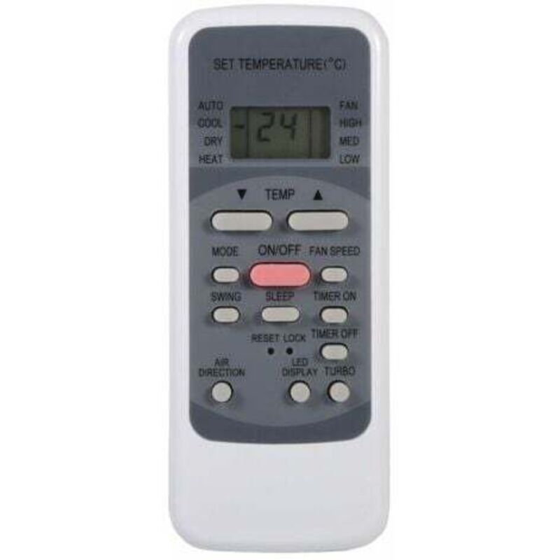 foto del prodotto telecomando per condizionatori d aria serie r51 r51 e r51 ce r51m ce r51d e r51m bge r51m bge, orologio integrato e timer di accensione spegnimento
